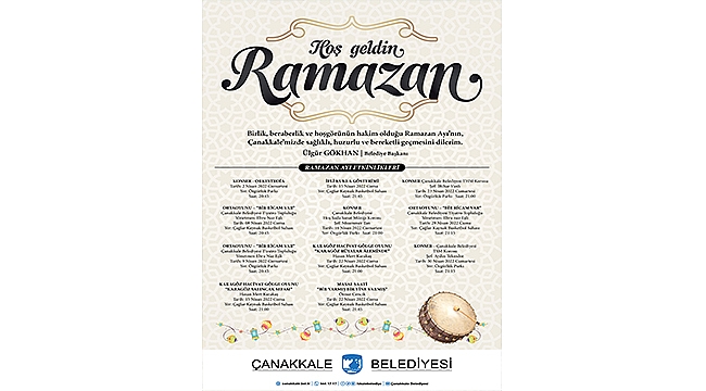 BAŞKAN GÖKHAN'IN RAMAZAN AYINI KARŞILAMA MESAJI