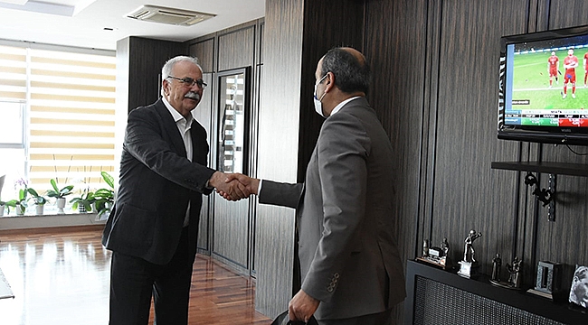 BAŞKAN GÖKHAN KONUKLARINI AĞIRLADI