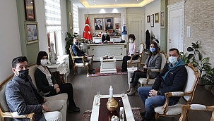 İNŞAAT MÜHENDİSLERİ ODASI YENİ YÖNETİMİ'NDEN VALİ AKTAŞ'A ZİYARET