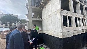 VALİ AKTAŞ, KARABİGA MUSTAFA KEMAL İLKÖĞRETİM OKULU İNŞAATINI İNCELEDİ