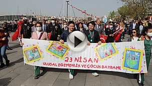 23 NİSAN COŞKUSU KORTEJ YÜRÜYÜŞÜYLE BAŞLADI