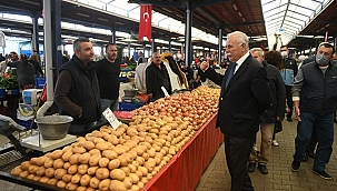 BAŞKAN GÖKHAN SALI PAZARINI DENETLEDİ