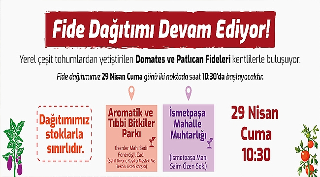 FİDE DAĞITIMI DEVAM EDİYOR