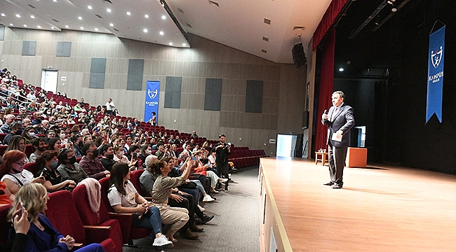 BAŞKAN VEKİLİ SARIBAŞ, PROF. DR. DÖKMEN'İN SEMİNERİNE KATILDI