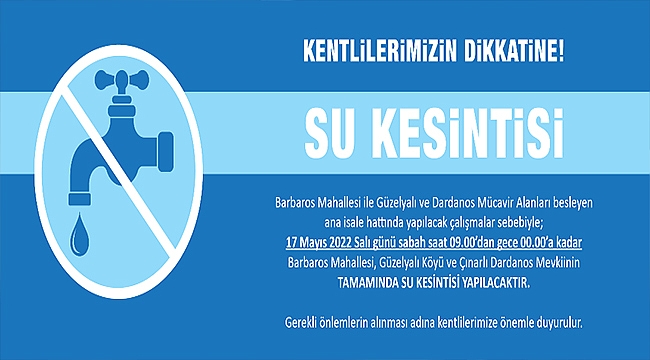 SULAR KESİLECEK!