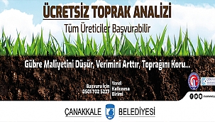 ÜCRETSİZ TOPRAK ANALİZİ BAŞVURULARI BAŞLADI