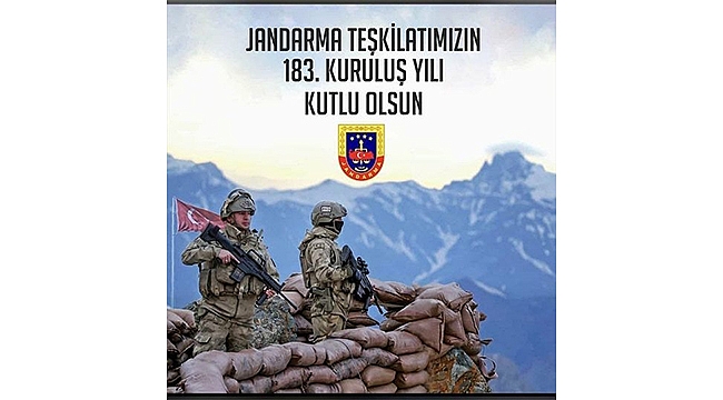 BAŞKAN GÖKHAN JANDARMANIN KURULUŞ YIL DÖNÜMÜNÜ KUTLADI