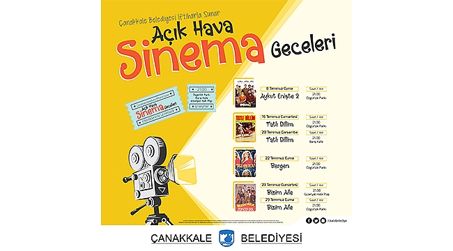 AÇIK HAVA SİNEMA GECELERİNE DAVETLİSİNİZ