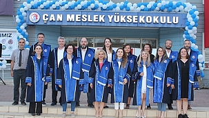 ÇAN UYGULAMALI BİLİMLER FAKÜLTESİ VE ÇAN MYO MEZUNİYET TÖRENLERİ GERÇEKLEŞTİRİLDİ