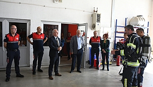 BAŞKAN GÖKHAN İTFAİYE PERSONELİNİN İTFAİYE HAFTASINI KUTLADI