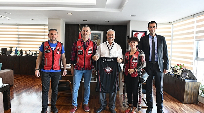 ÇANAKKALE MOTOSİKLETLİLER DERNEĞİ'NDEN BAŞKAN GÖKHAN'A ZİYARET