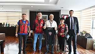 ÇANAKKALE MOTOSİKLETLİLER DERNEĞİ'NDEN BAŞKAN GÖKHAN'A ZİYARET