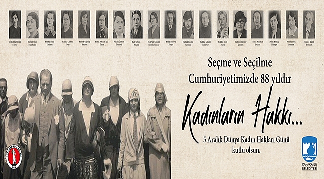 BAŞKAN GÖKHAN'IN 5 ARALIK KADIN HAKLARI GÜNÜ MESAJI