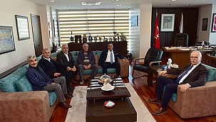 BAŞKAN GÖKHAN KONUKLARINI AĞIRLADI