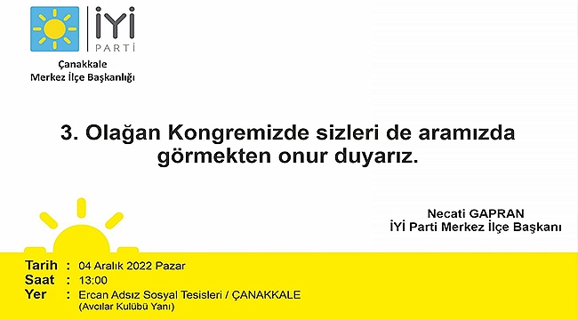 İYİ PARTİ MERKEZ İLÇEDE SEÇİM HEYECANI