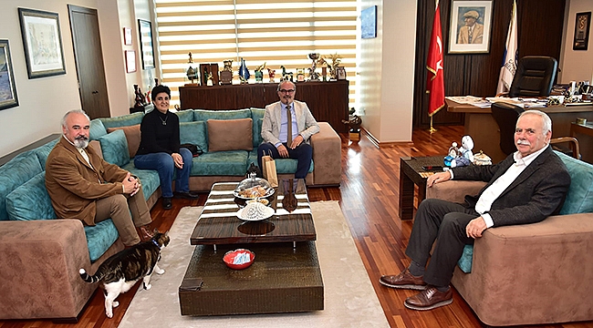 BAŞKAN GÖKHAN KONUKLARINI AĞIRLADI