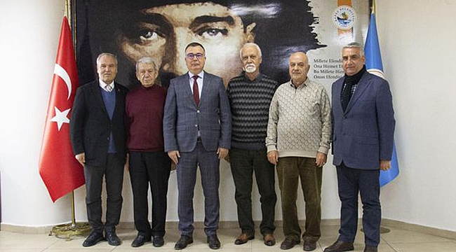 EMEKLİ ASTSUBAYLARDAN BAŞKAN ARSLAN'A ZİYARET