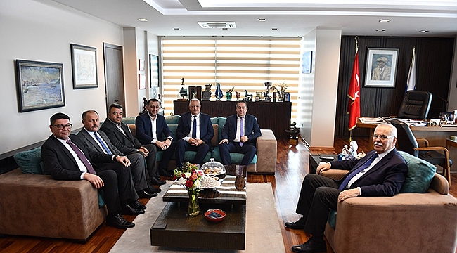 ESNAF VE SANATKARLAR ODALARI BİRLİĞİNDEN BAŞKAN GÖKHAN'A ZİYARET