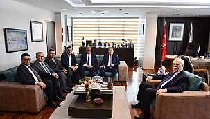 ESNAF VE SANATKARLAR ODALARI BİRLİĞİNDEN BAŞKAN GÖKHAN'A ZİYARET