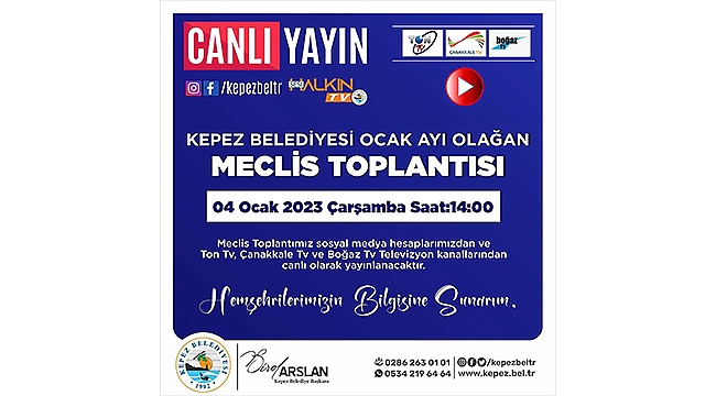 KEPEZ BELEDİYESİ MECLİS TOPLANTISI BUGÜN