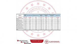 MHRS MUAYENE BİLGİLERİNE AİT ÇANAKKALE TABLOSU 