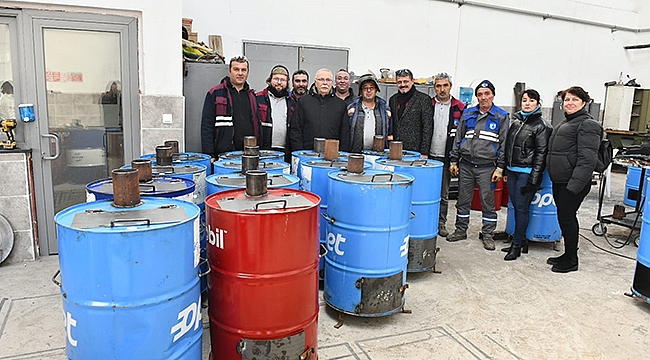 BAŞKAN GÖKHAN SOBA İMALATI ÇALIŞMASINI İNCELEDİ