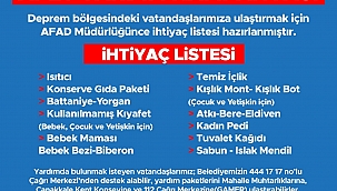 ÇANAKKALE BELEDİYESİ'NDEN YARDIM KAMPANYASI