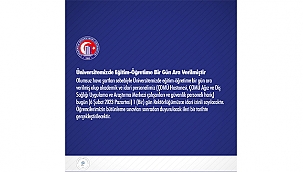 ÇOMÜ'DE EĞİTİME GEÇ DE OLSA ARA VERİLDİ