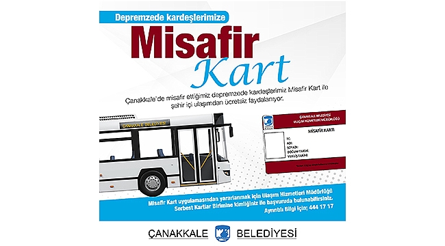 DEPREMZEDE KARDEŞLERİMİZE MİSAFİR KART
