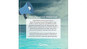 FERİBOT SEFERLERİNE FIRTINA ENGELİ