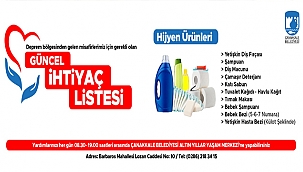 GÜNCEL İHTİYAÇ LİSTESİ