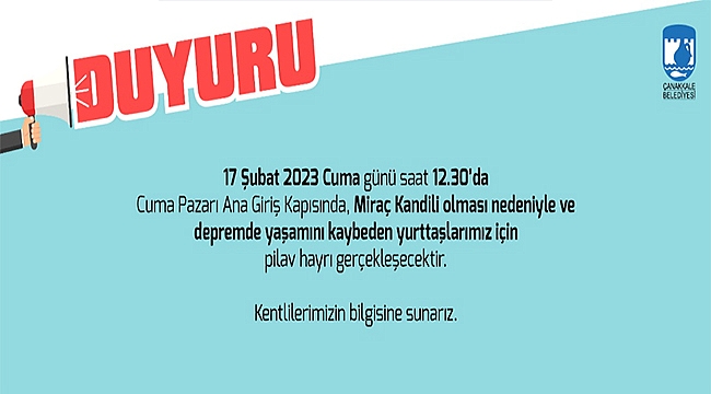 PAZAR ALANINDA HAYIR GERÇEKLEŞECEK