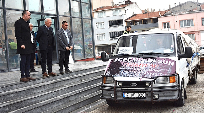 DEPREM BÖLGESİNE 14.ARAÇ UĞURLANDI