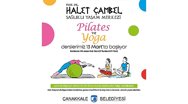 PİLATES VE YOGA DERSLERİ BAŞLIYOR