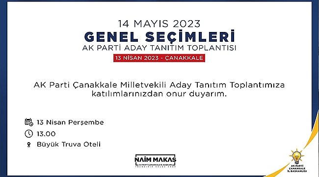 AK PARTİ ADAYLARI TANITILACAK