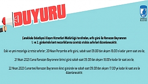 BAYRAMDA KENT MEZARLIKLARINA ÜCRETSİZ ULAŞIM