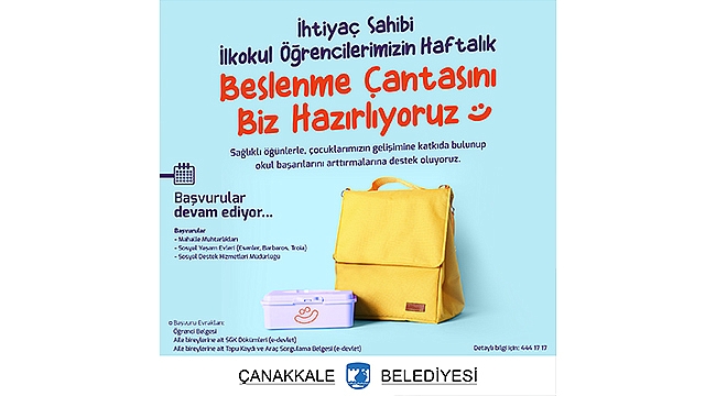  "BESLENME SAATİ PROJESİ"NE BAŞVURULAR DEVAM EDİYOR