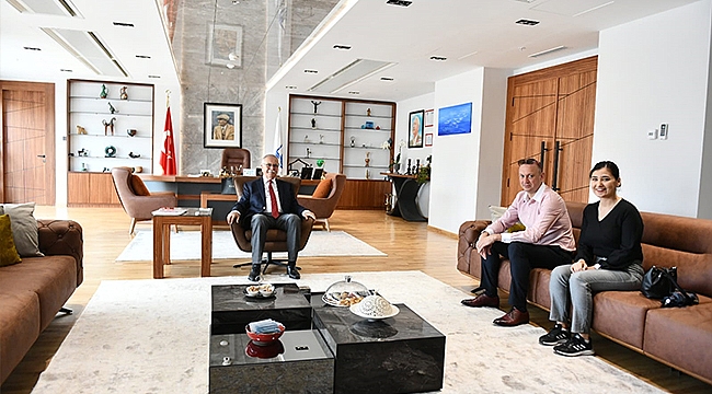 ÇANAKKALE KÖPRÜ OTOYOL İŞLETME MÜDÜRÜ BENDERLİ'DEN BAŞKAN GÖKHAN'A ZİYARET