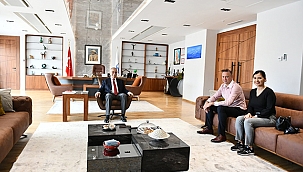 ÇANAKKALE KÖPRÜ OTOYOL İŞLETME MÜDÜRÜ BENDERLİ'DEN BAŞKAN GÖKHAN'A ZİYARET