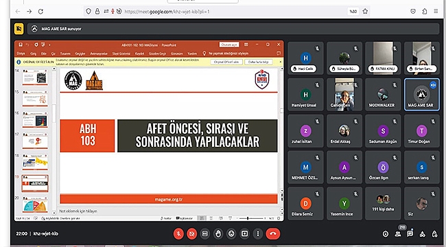 MAHALLE AFET GÖNÜLLÜLERİ EĞİTİMLERİ BAŞLADI