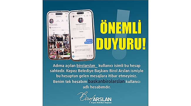 BAŞKAN ARSLAN'DAN ÖNEMLİ DUYURU!