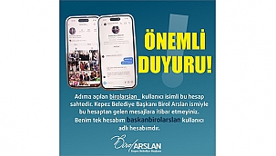 BAŞKAN ARSLAN'DAN ÖNEMLİ DUYURU!