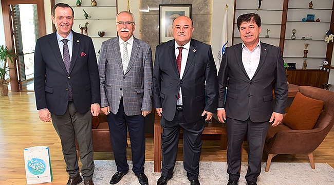 BELEDİYE BAŞKANLARINDAN BAŞKAN GÖKHAN'A ZİYARET