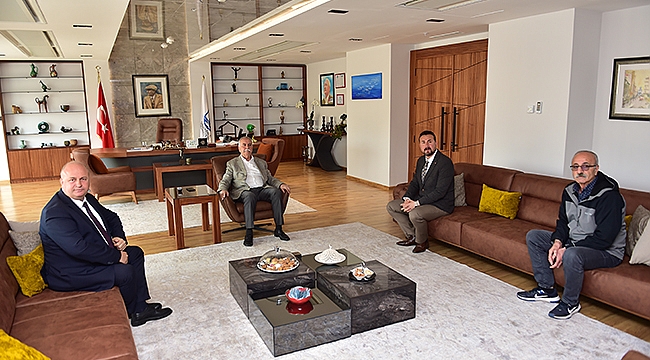 BELEDİYE BAŞKANLARINDAN BAŞKAN GÖKHAN'A ZİYARET