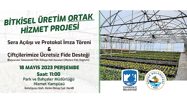 BİTKİSEL ÜRETİM ORTAK HİZMET PROJESİ HAYATA GEÇİYOR