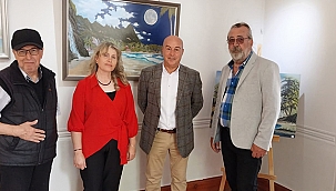 SERGİYİ GEZMEYE GELENLER DOĞA TEMALI RESİMLERE HAYRAN KALDI