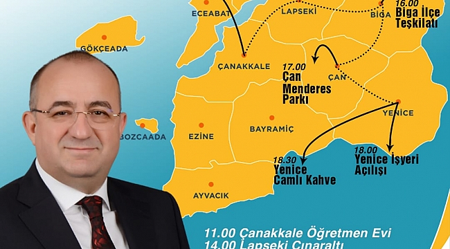 1GÜNDE 5 İLÇEDE PROGRAM