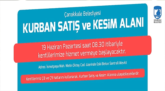 KURBAN SATIŞ VE KESİM ALANINA İLİŞKİN BİLGİLENDİRME VE ÖNEMLİ DUYURULAR