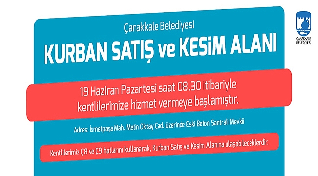 KURBAN SATIŞ VE KESİM ALANINA İLİŞKİN BİLGİLENDİRME VE ÖNEMLİ DUYURULAR!