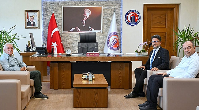 REKTÖR ERENOĞLU'NA BAŞKAN YILMAZ'DAN ZİYARET